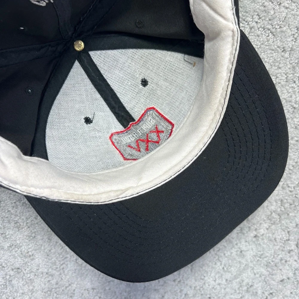 VTG‎ 1991 Super Bowl XXV Hat Black American Needle Snapback Silver Anniversary
